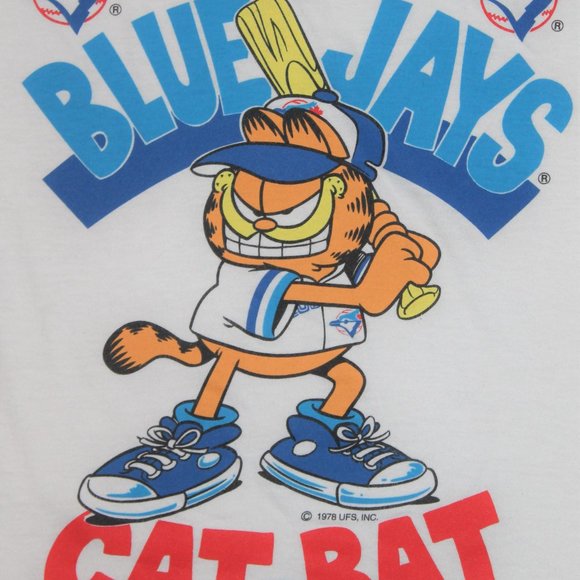 BNWOT Vintage 1993 Garfield Toronto Blue Jays Shirt + 2x Toys + 1 Ball + Chest - Picture 3 of 16